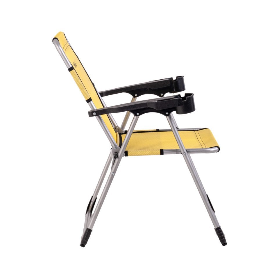 Argeus Rock Katlanabilir Kamp Sandalyesi Bardaklı - BEJ (A-06)