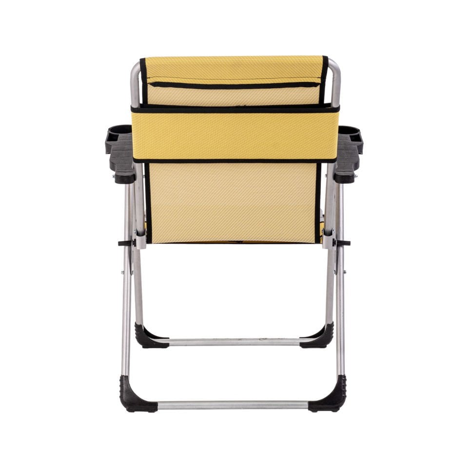 Argeus Rock Katlanabilir Kamp Sandalyesi Bardaklı - BEJ (A-06)