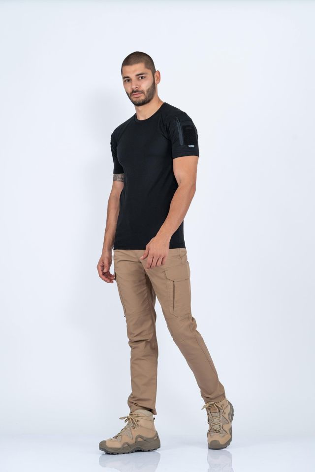 Combat Tactikal taktik tişört yuvarlak bisiklet yaka tişört outdoor T-shirt- 801 PİKE