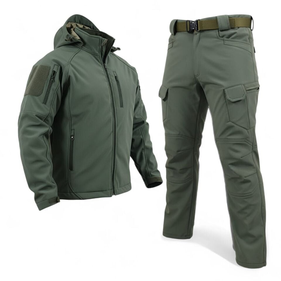 ATS Softjel Takım (Mont + Pantolon) – Su ve Soğuk Geçirmez, İçi Polarlı Taktik Kombin