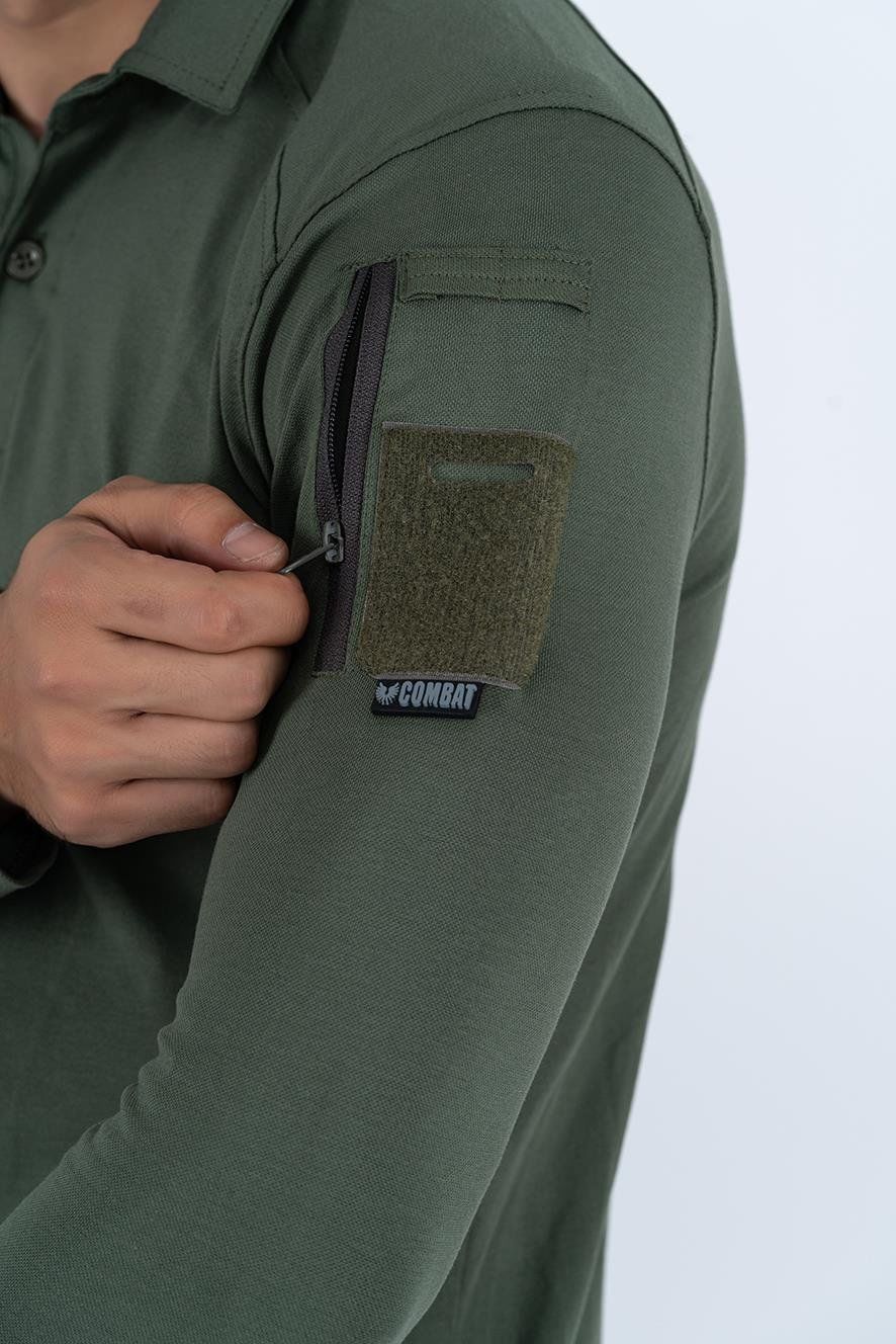 COMBAT Tişört TACTICAL Uzun Kol PİKE - 802 L - HAKİ