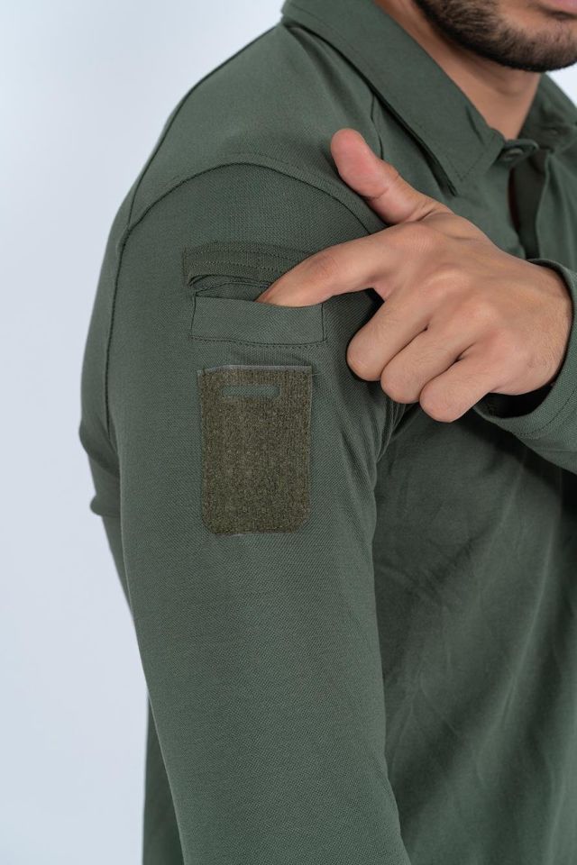 COMBAT Tişört TACTICAL Uzun Kol PİKE - 802 XL - HAKİ