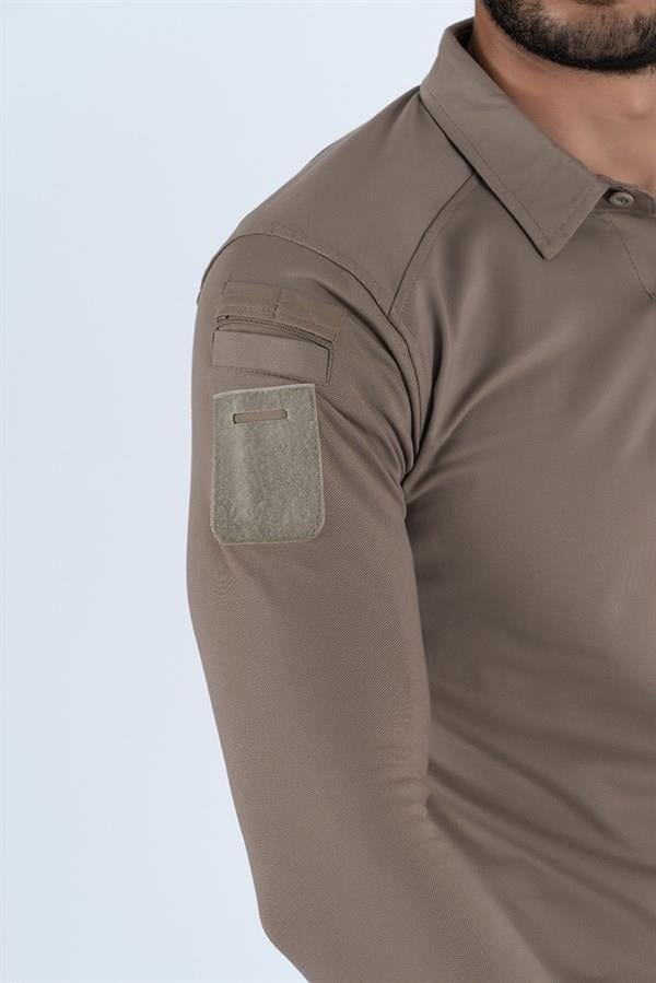 COMBAT Tişört TACTICAL Uzun Kol PİKE - 802 XXL - BEJ