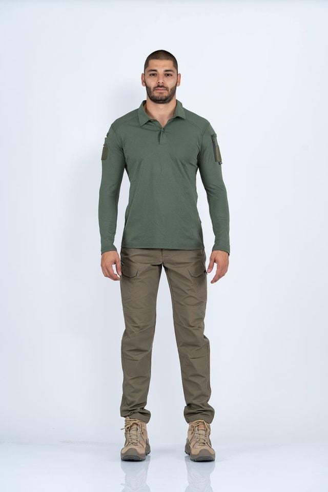 COMBAT Tişört TACTICAL Uzun Kol PİKE - 802 XXL - HAKİ