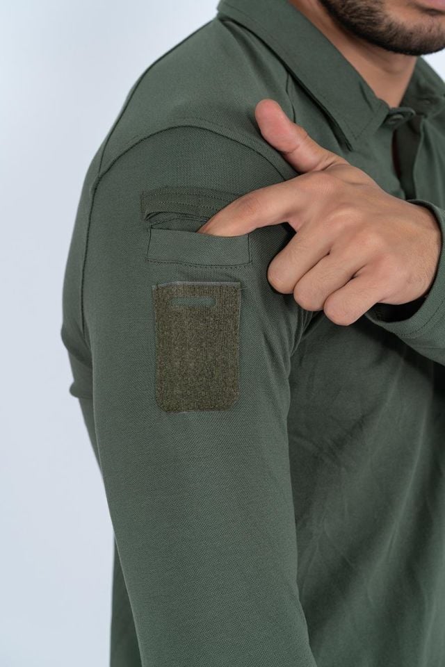 COMBAT Tişört TACTICAL Uzun Kol PİKE - 802 XXL - HAKİ