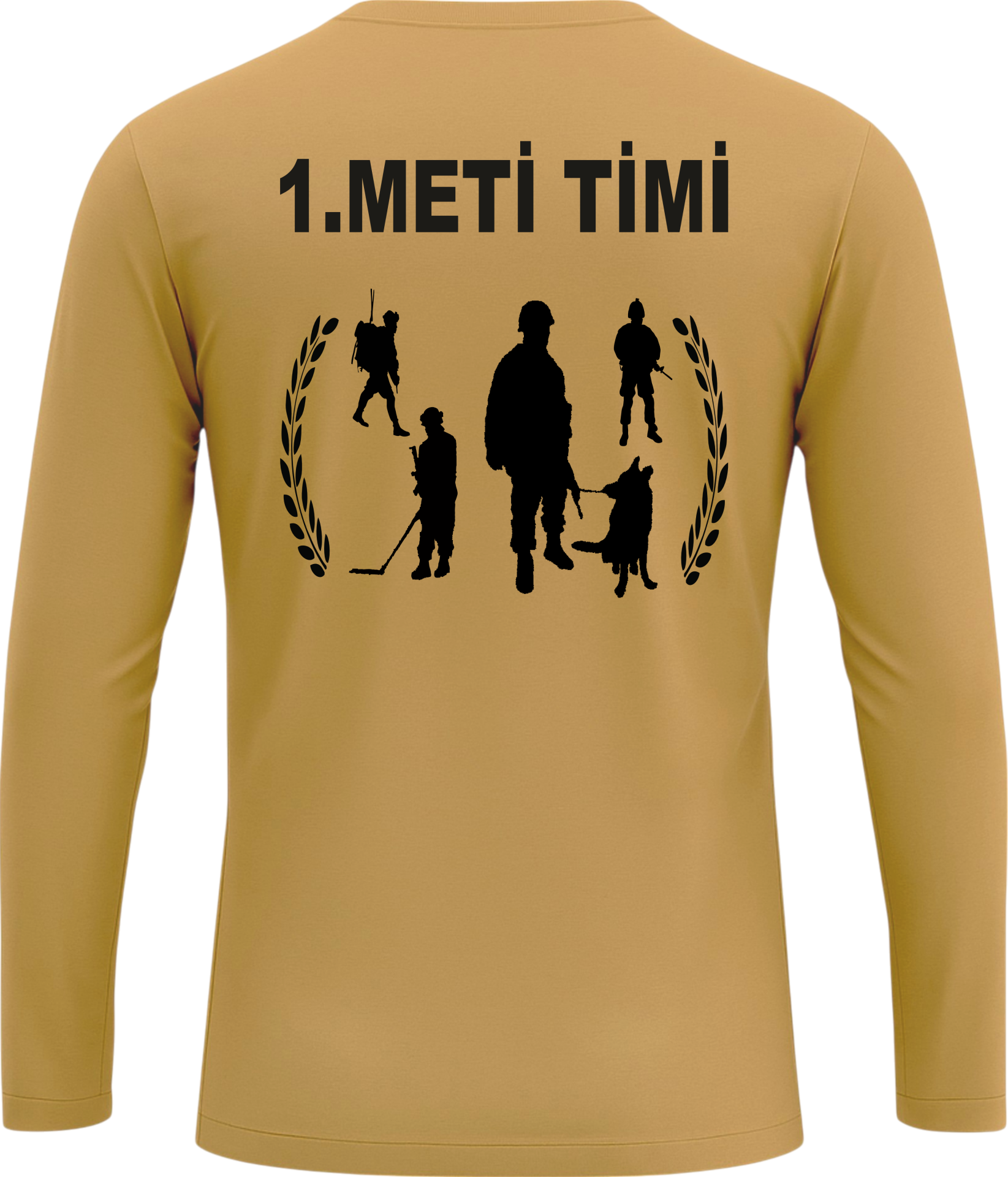 Meti Timi Baskılı Askeri Uzun Kollu Tişört – Taktik Outdoor Erkek Tişört Meti Timi Baskılı Tişört Uzun Kollu Taktik Model