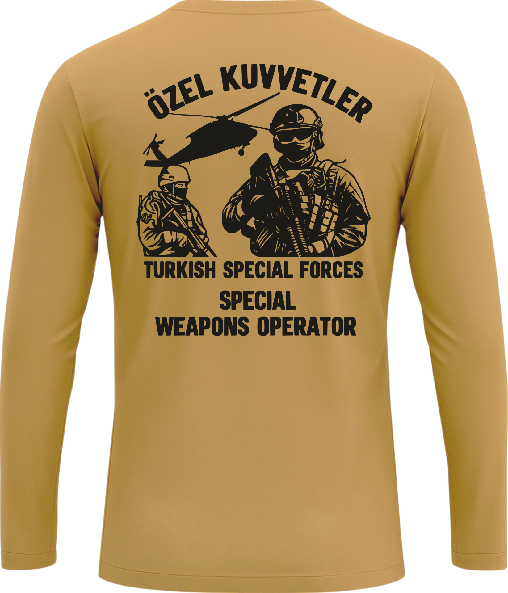 Özel Kuvvetler Baskılı Askeri Uzun Kollu Tişört – Taktik Outdoor Erkek