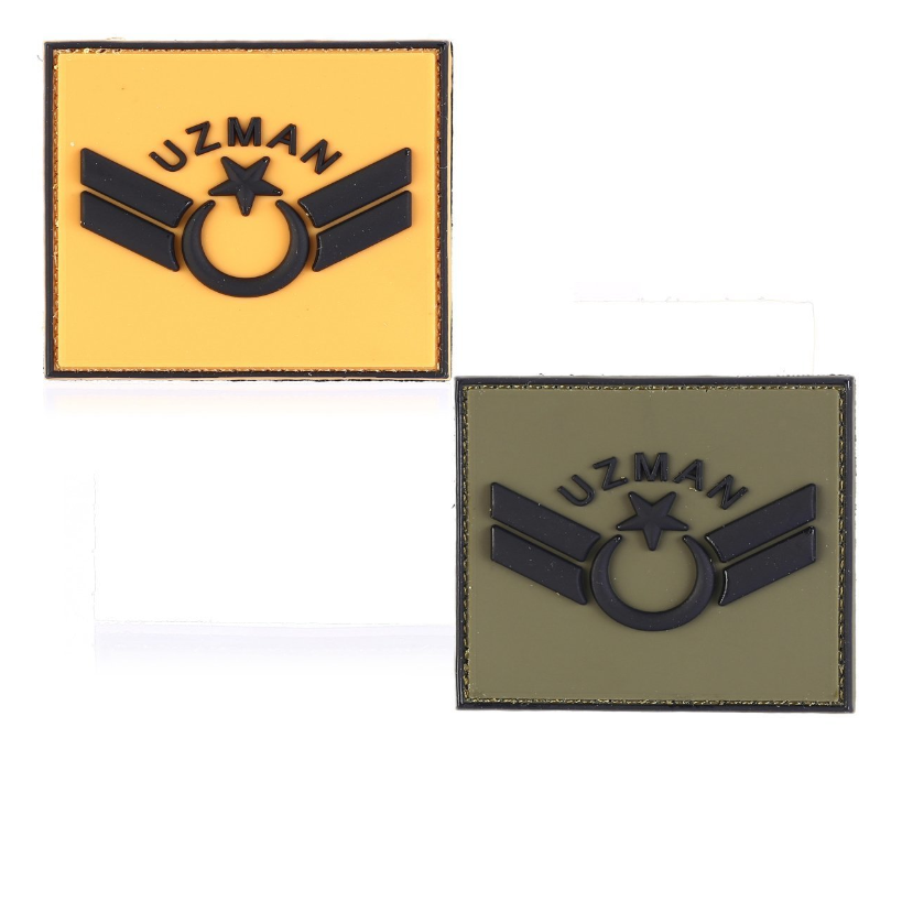 Uzman Çavuş  3D Plastik Kare Patch (Arma) CIRTLI