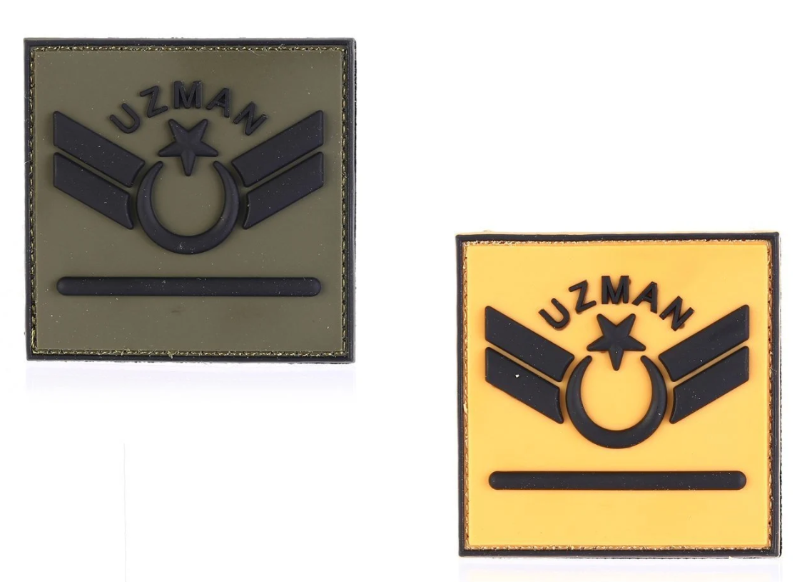 BİR KIDEMLİ Uzman Çavuş 3D Silikon Patch(Arma) CIRTLI