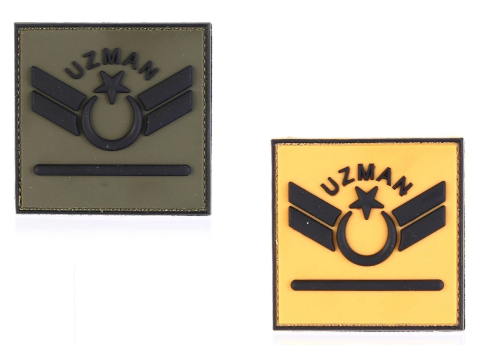 BİR KIDEMLİ Uzman Çavuş 3D Silikon Patch(Arma) CIRTLI