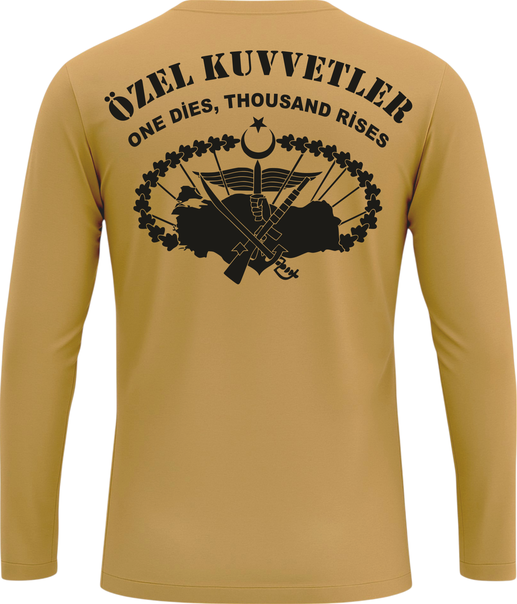 Özel Kuvvetler Baskılı Askeri Uzun Kollu Tişört – Taktik Outdoor Erkek