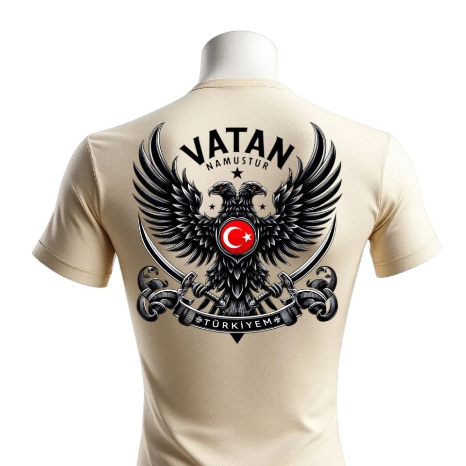 BASKILI TİŞÖRT MICROFİBER BASIC Uzun kol Kısa kol VATAN NAMUSTUR
