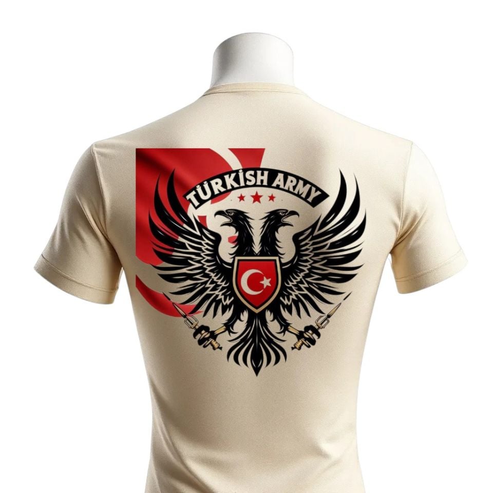 BASKILI TİŞÖRT MICROFİBER BASIC Uzun kol Kısa kol TÜRKİSH ARMY