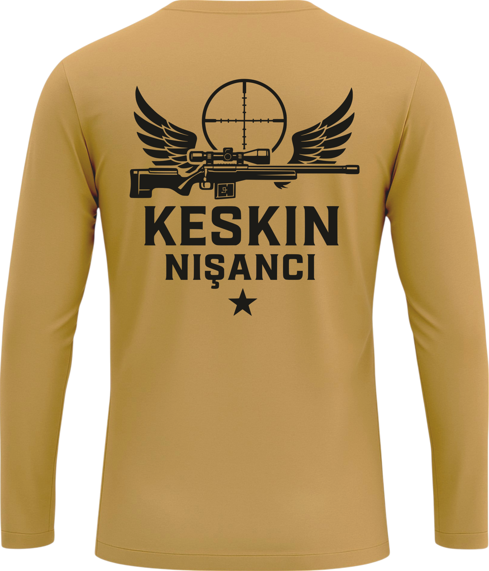 Keskin Nişancı Baskılı TŞÖRT Askeri Uzun Kollu Tişört – Taktik Outdoor Erkek