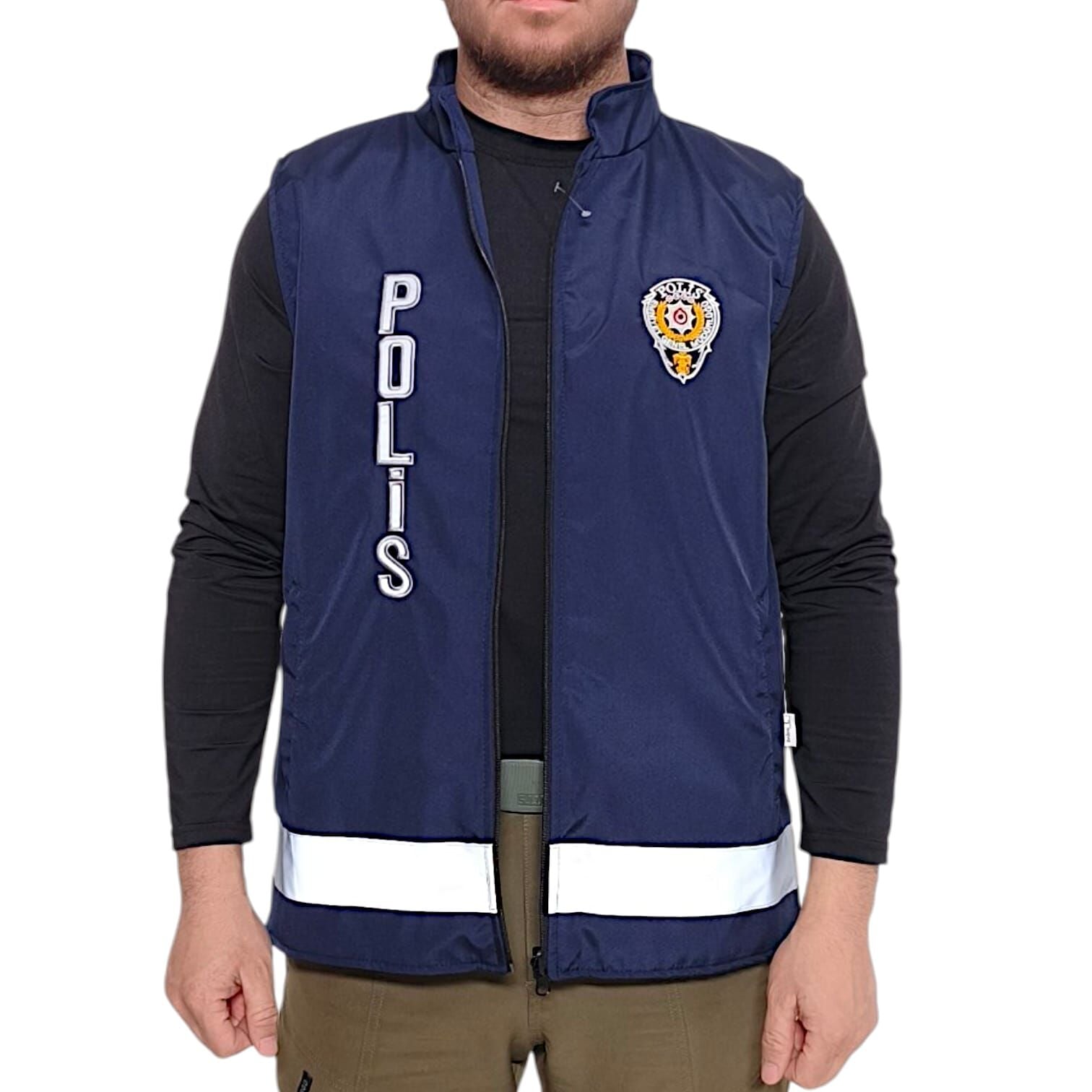 Çift Taraflı Polis Yeleği – Reflektörlü Taktik Polis Görev Yeleği