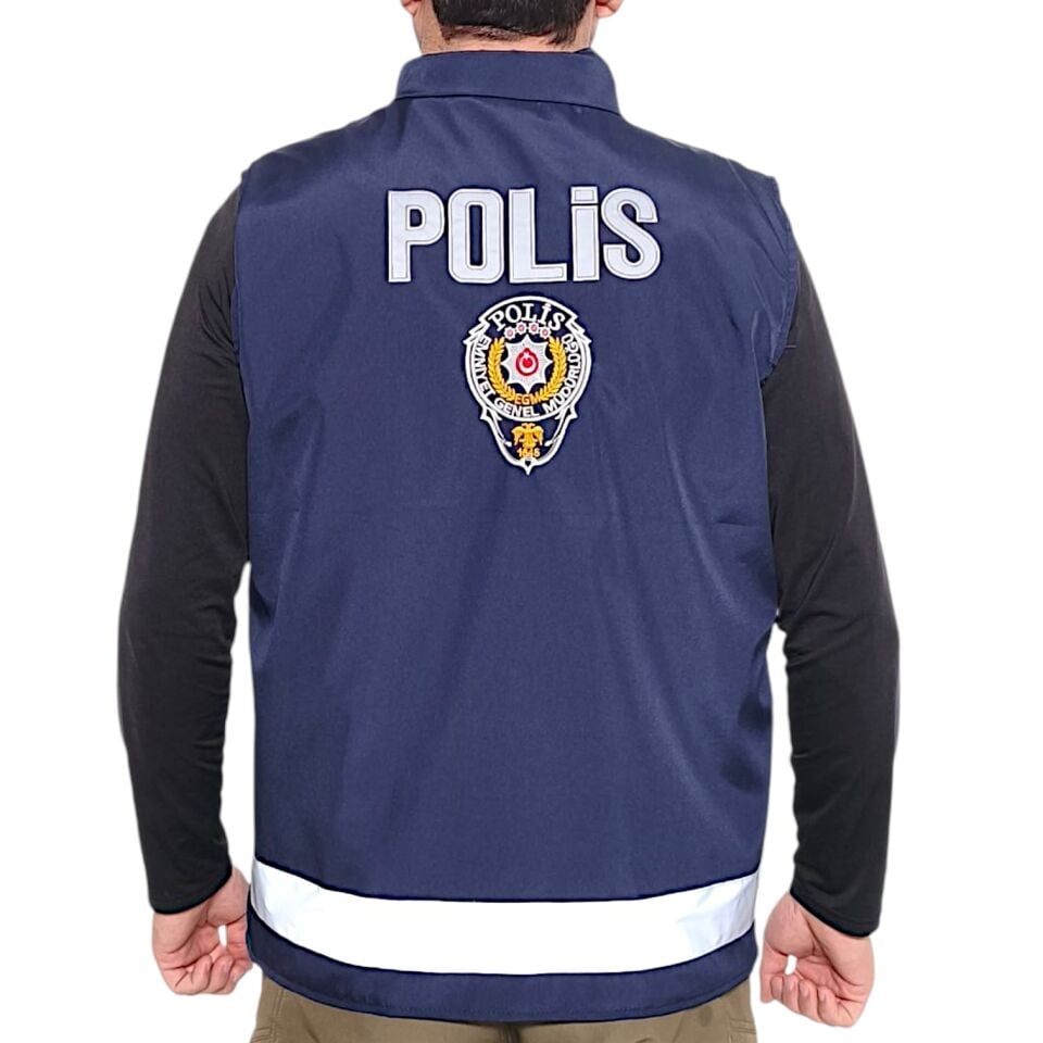 Çift Taraflı Polis Yeleği – Reflektörlü Taktik Polis Görev Yeleği