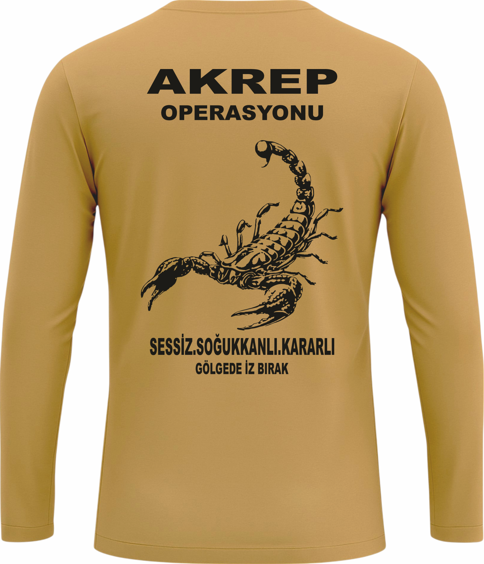 Akrep Operasyonu Baskılı Askeri Uzun Kollu Tişört – Taktik Outdoor Erkek Tişört