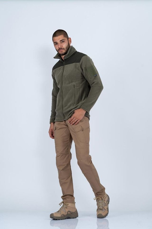 Bikatex Taktik Dik Yaka Erkek Polar Mont - 321 HAKİ
