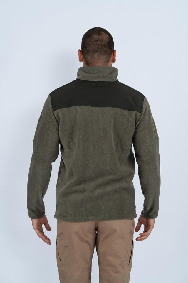 Bikatex Taktik Dik Yaka Erkek Polar Mont - 321 HAKİ