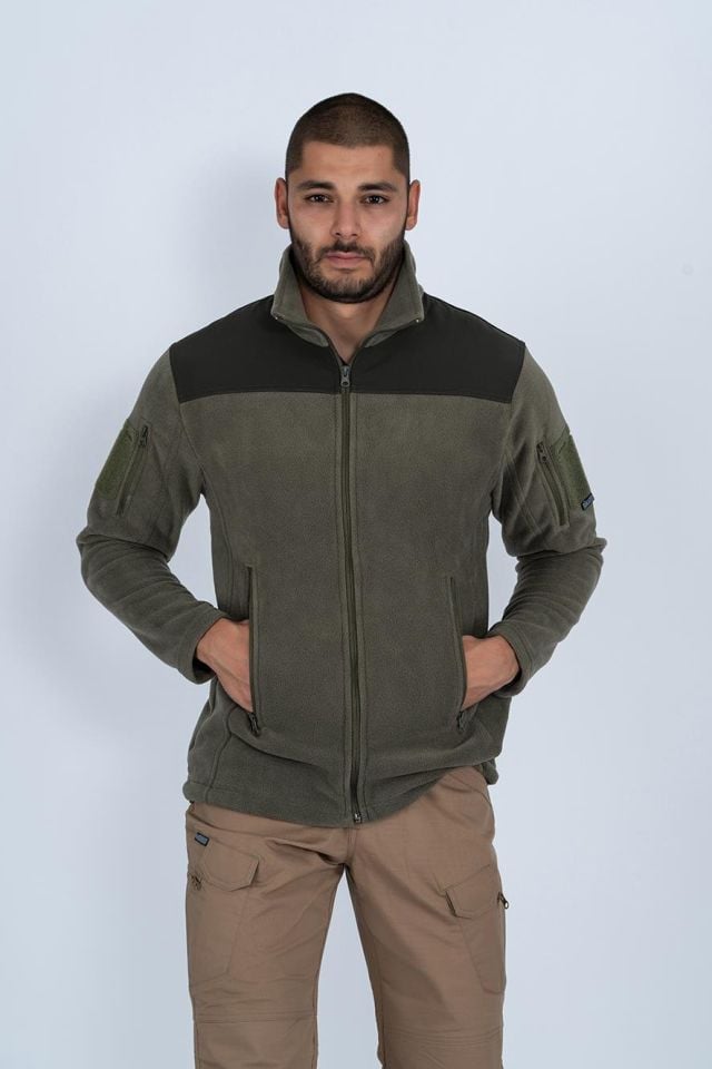 Bikatex Taktik Dik Yaka Erkek Polar Mont - 321 HAKİ