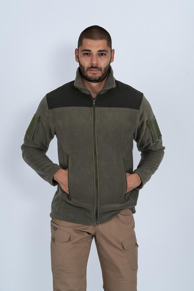 Bikatex Taktik Dik Yaka Erkek Polar Mont - 321 HAKİ