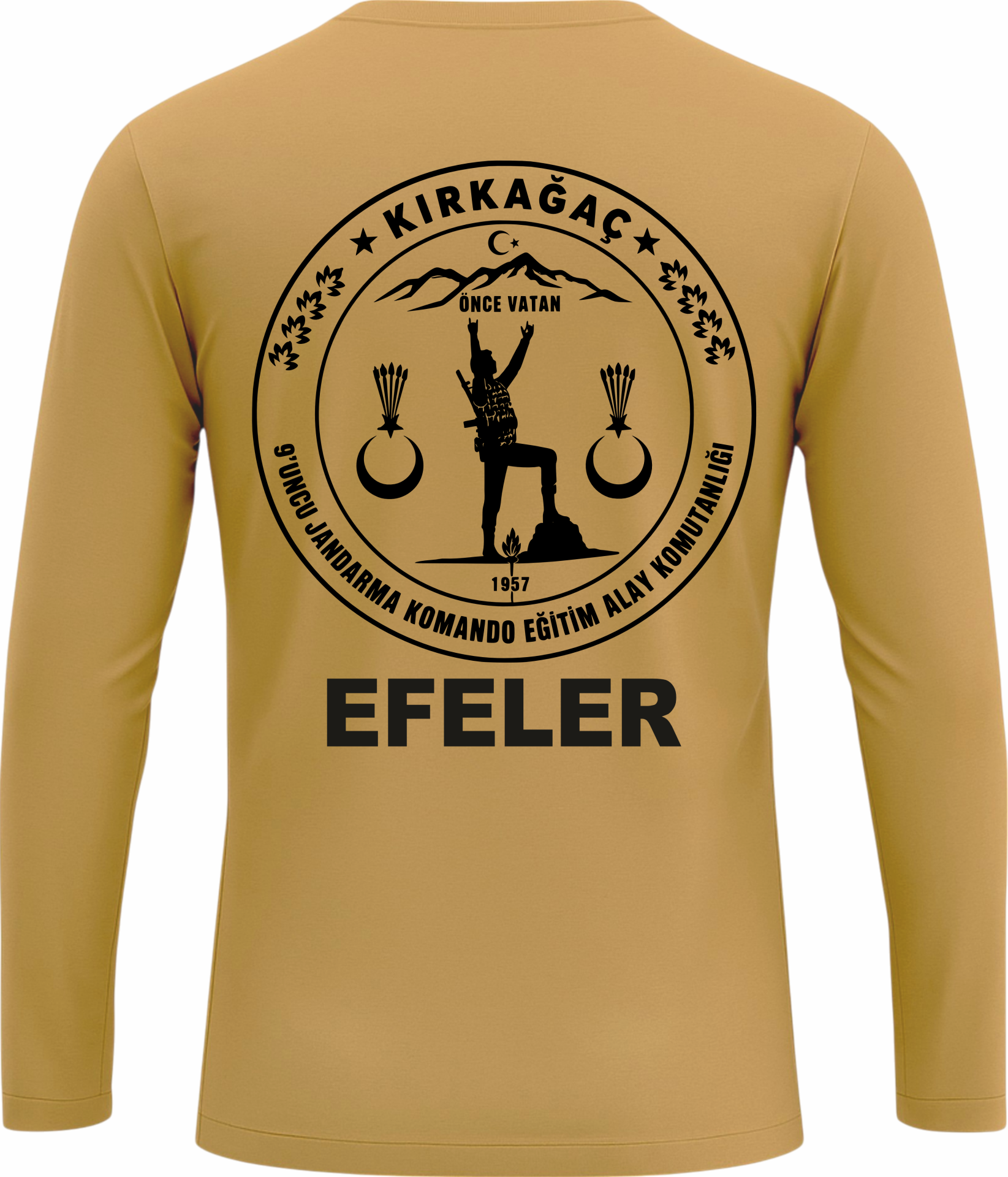 Efeler Kırkağaç Baskılı Askeri Uzun Kollu Tişört – Taktik Outdoor Erkek Tişört
