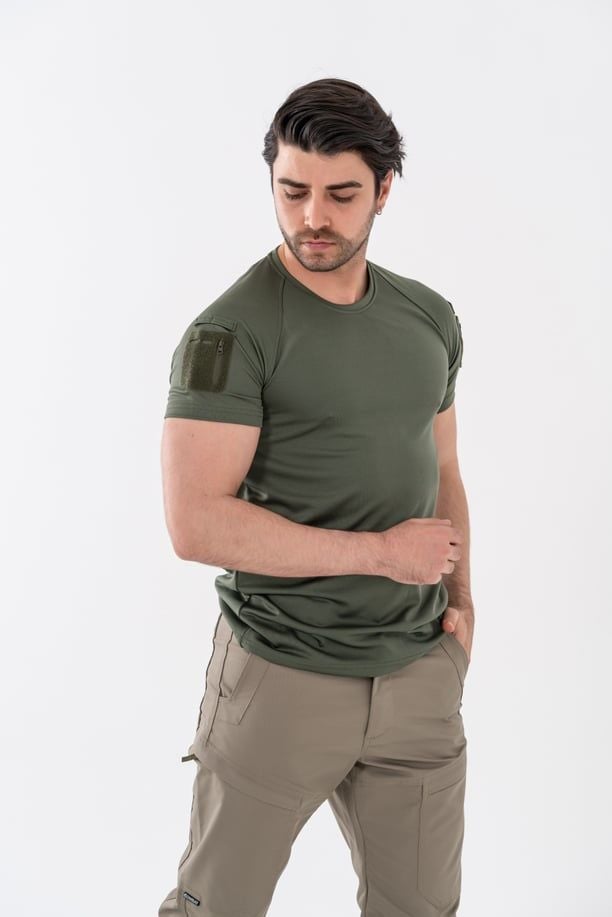 Bikatex Tactical Taktik Tişört Yuvarlak Bisiklet Yaka Tişört Outdoor T-Shirt - 801