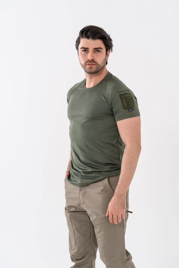 Bikatex Tactical Taktik Tişört Yuvarlak Bisiklet Yaka Tişört Outdoor T-Shirt - 801