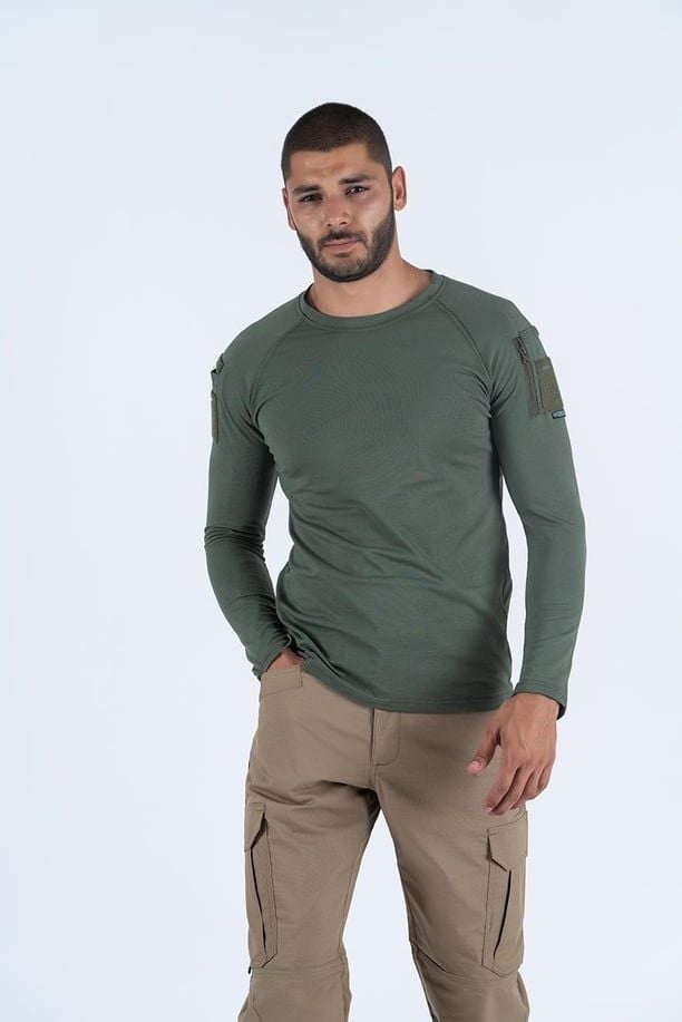 Combat Tactical Outdoor Tişört Günlük Sıfır Yaka Tişörtü T-Shirt - 801
