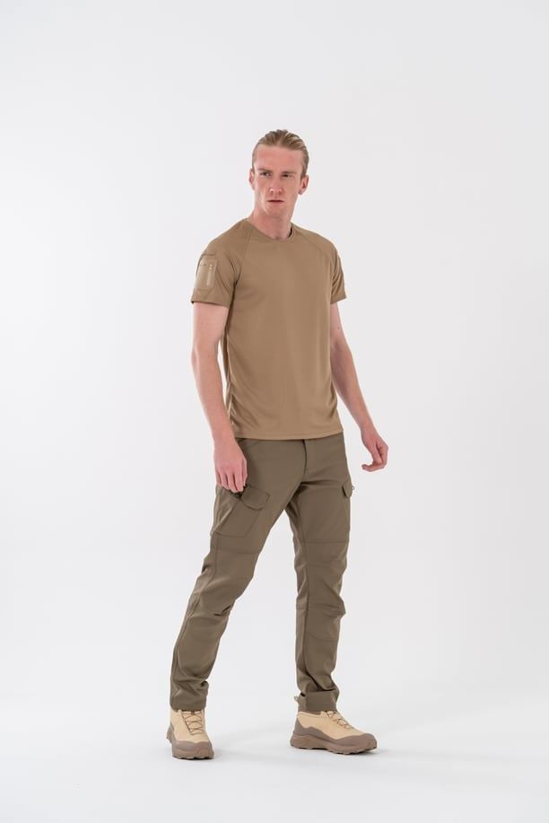 Bikatex Tactical Taktik Tişört Yuvarlak Bisiklet Yaka Tişört Outdoor T-Shirt (BEJ) - 801