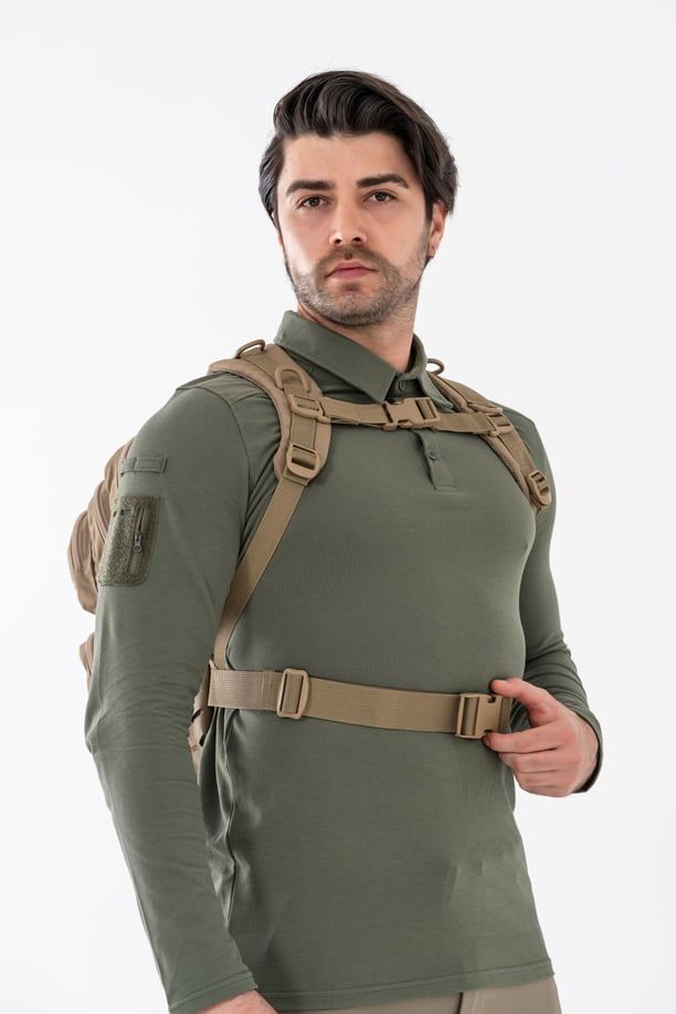 ÇANTA TACTICAL  LAZER KESİM SU YAĞ İTİCİ ÇANTA 35 LT BEJ