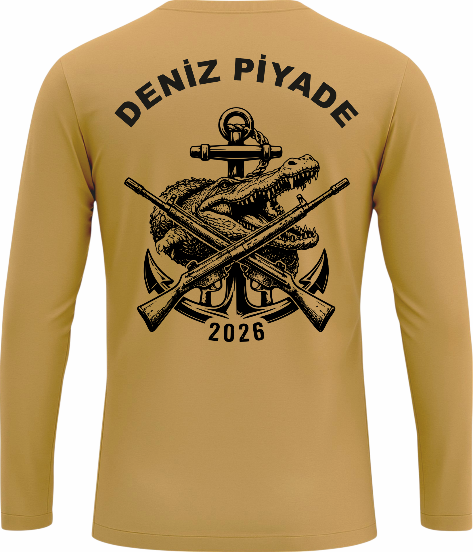 Deniz Piyade 2026 Baskılı Taktik Tişört – Özel Tasarım Askeri Outdoor Tişört