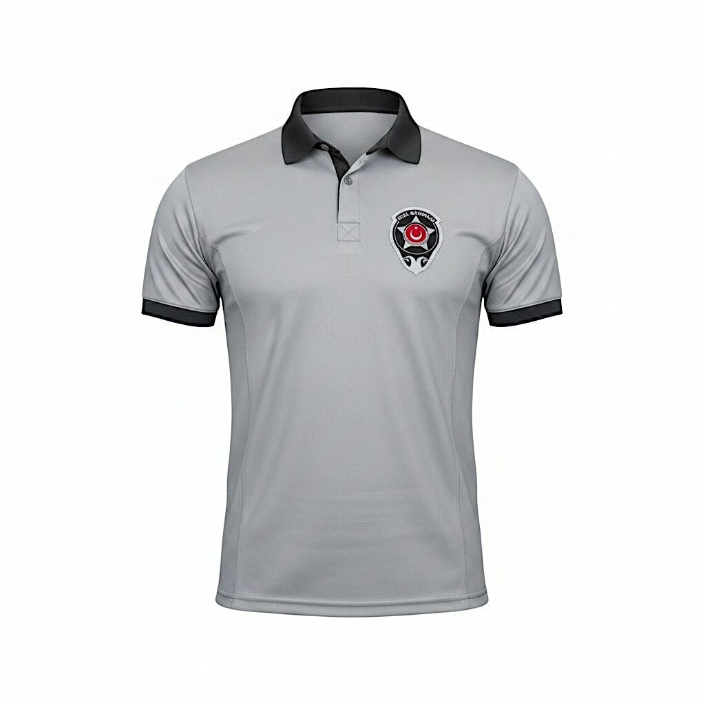 Özel Güvenlik Pike Polo Yaka Tişört Gri