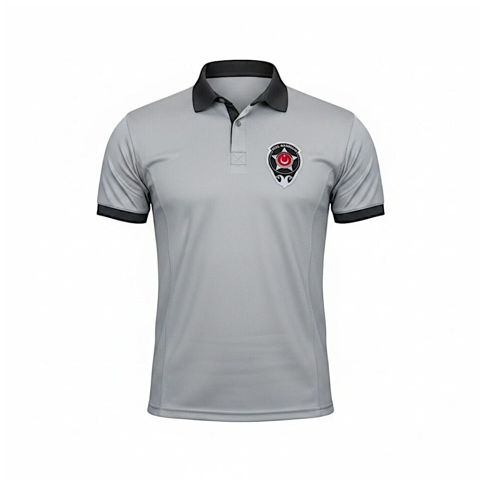 Özel Güvenlik Pike Polo Yaka Tişört Gri
