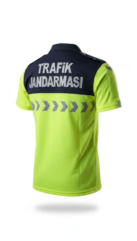 Jandarma Trafik Polo Yaka Tişört – Reflektörlü Likralı Görev Tişörtü