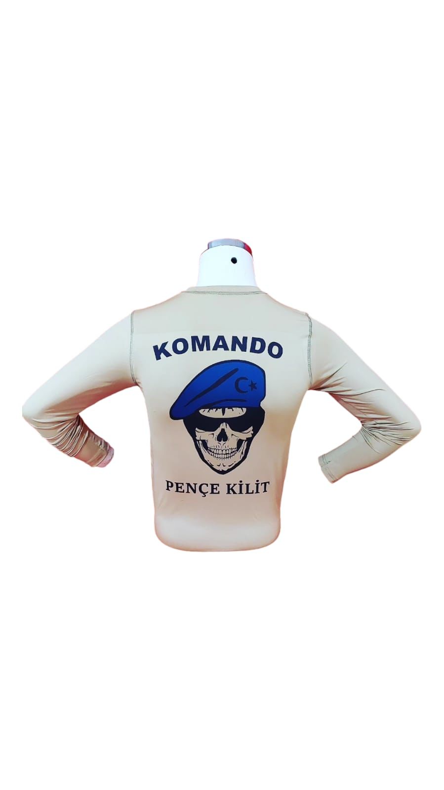 BASKILI TİŞÖRT MICROFİBER BASIC U.KOL  MAVİ BERE KOMANDO