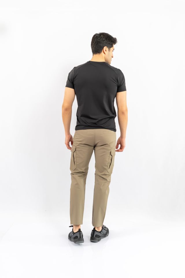 Combat Tactical Outdoor Tişört Günlük Sıfır Yaka Sporcu Erkek Tişörtü T-Shirf - 807 SJY SİYAH - S