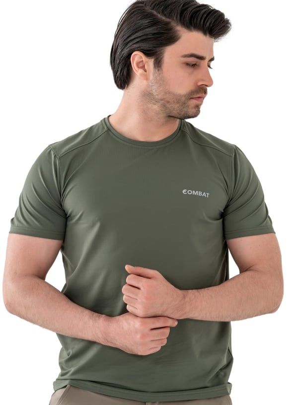 Combat Tactical Outdoor Tişört Günlük Sıfır Yaka Sporcu Erkek Tişörtü T-Shirf - 807 SJY HAKİ - XL