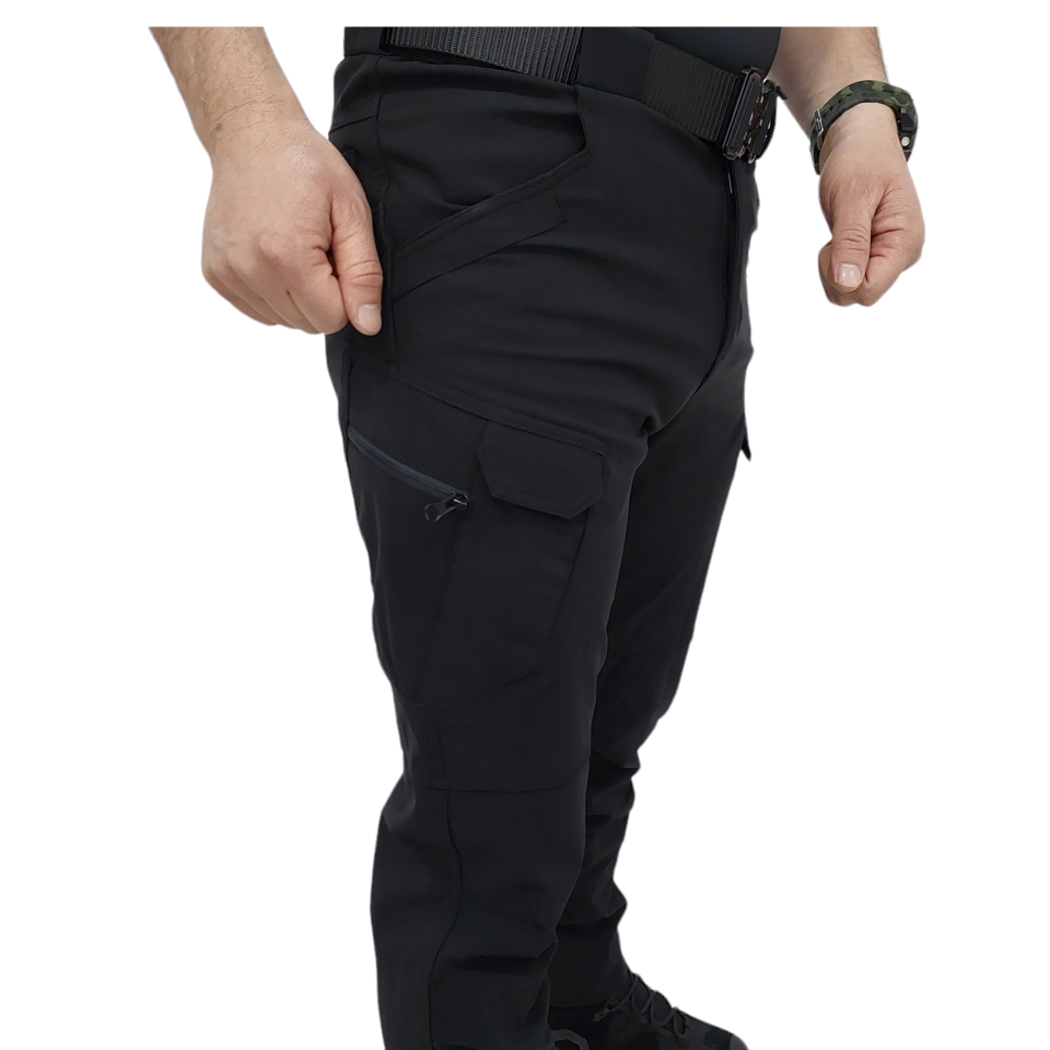 Trikink likralı  pantolon kargo outodor SİYAH
