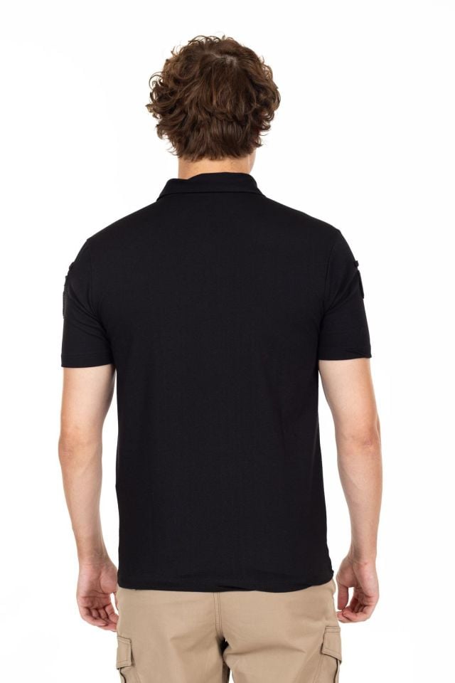 AKN Polo Yaka Kısa Kollu Taktik Tişört –  POLO YAKA TİŞÖRT SİYAH - XL