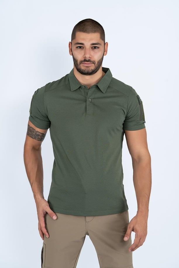 COMBAT T-SHIRT TACTICAL K.KOL PİKE- 802 HAKİ - S