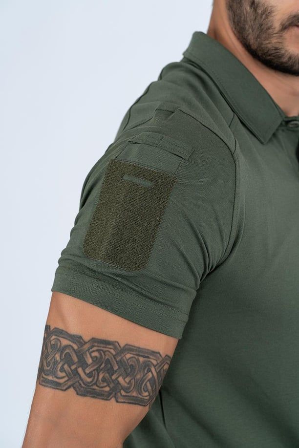 COMBAT T-SHIRT TACTICAL K.KOL PİKE- 802 HAKİ - S