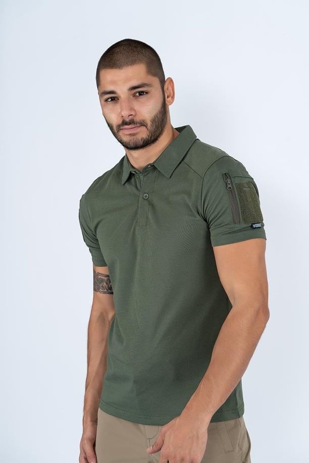 COMBAT T-SHIRT TACTICAL K.KOL PİKE- 802 HAKİ - S