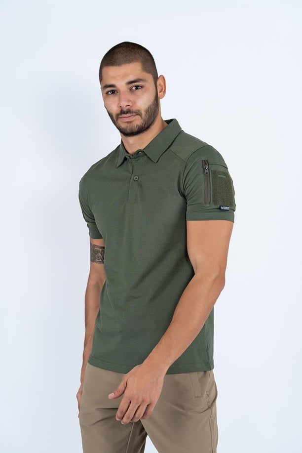 COMBAT T-SHIRT TACTICAL K.KOL PİKE- 802 HAKİ - 3.XL
