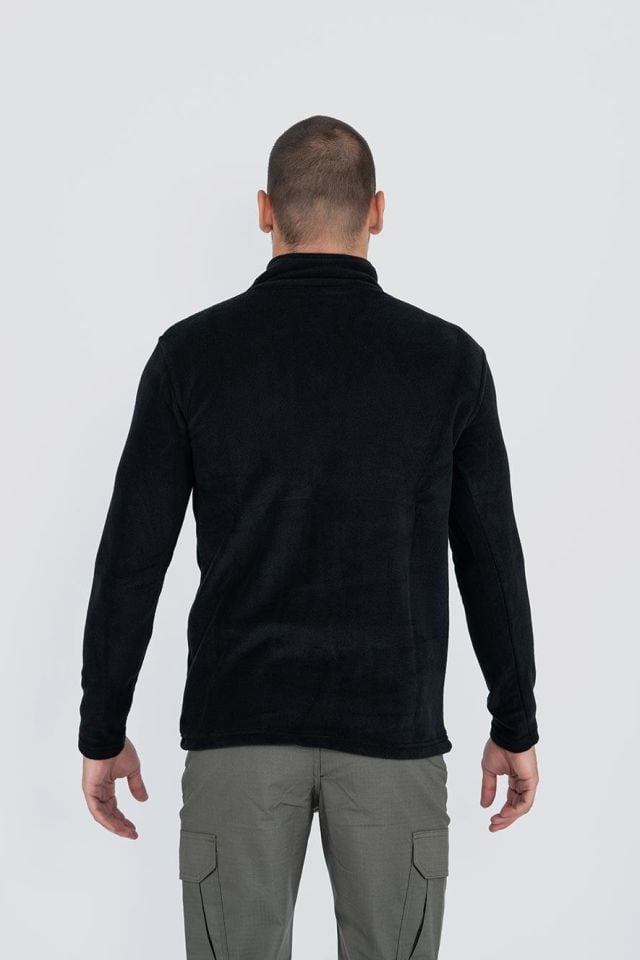Bikatex Taktik Yarım Fermuarlı Sweatshırt Polar Anti Pilling Fit Dik Yaka Polar - 903 SİYAH - M