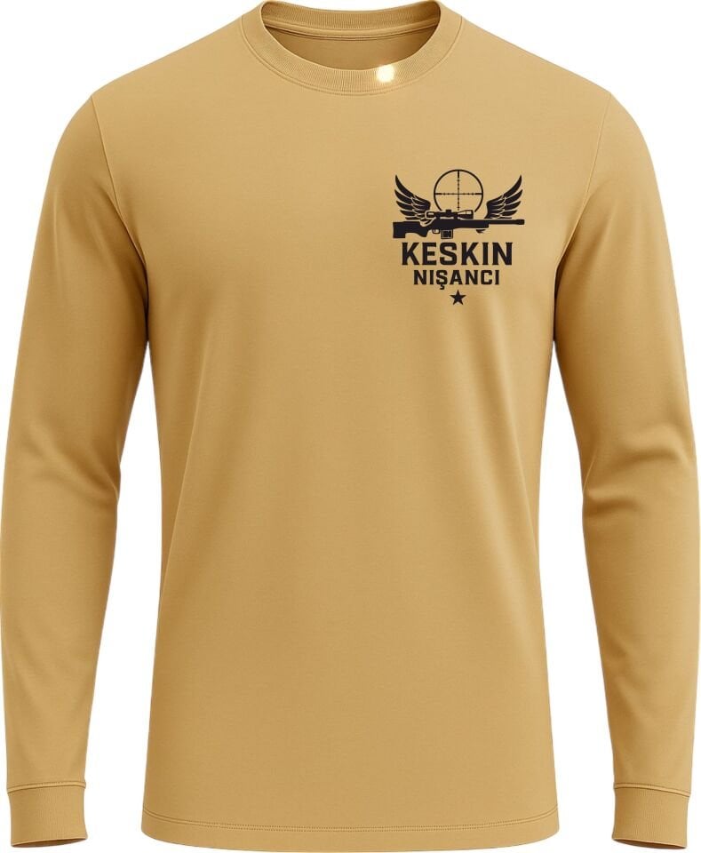 BASKILI TİŞÖRT MICROFİBER BASIC Uzun kol Kısa kol KESKİN NİŞANCI KAMUFLAJ