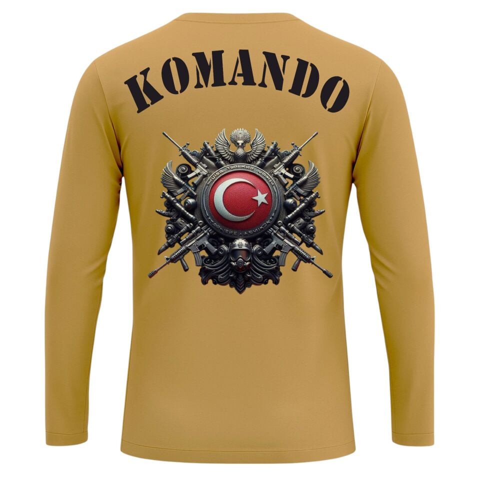 BASKILI TİŞÖRT MICROFİBER BASIC Uzun kol Kısa kol KOMANDO AYYILDIZ (4)