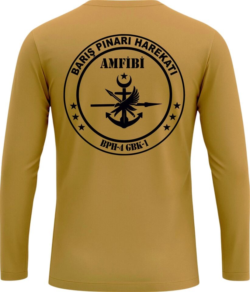 AMFİBİ KOMANDO BASKILI TİŞÖRT MICROFİBER BARIŞ PINARI HAREKATI