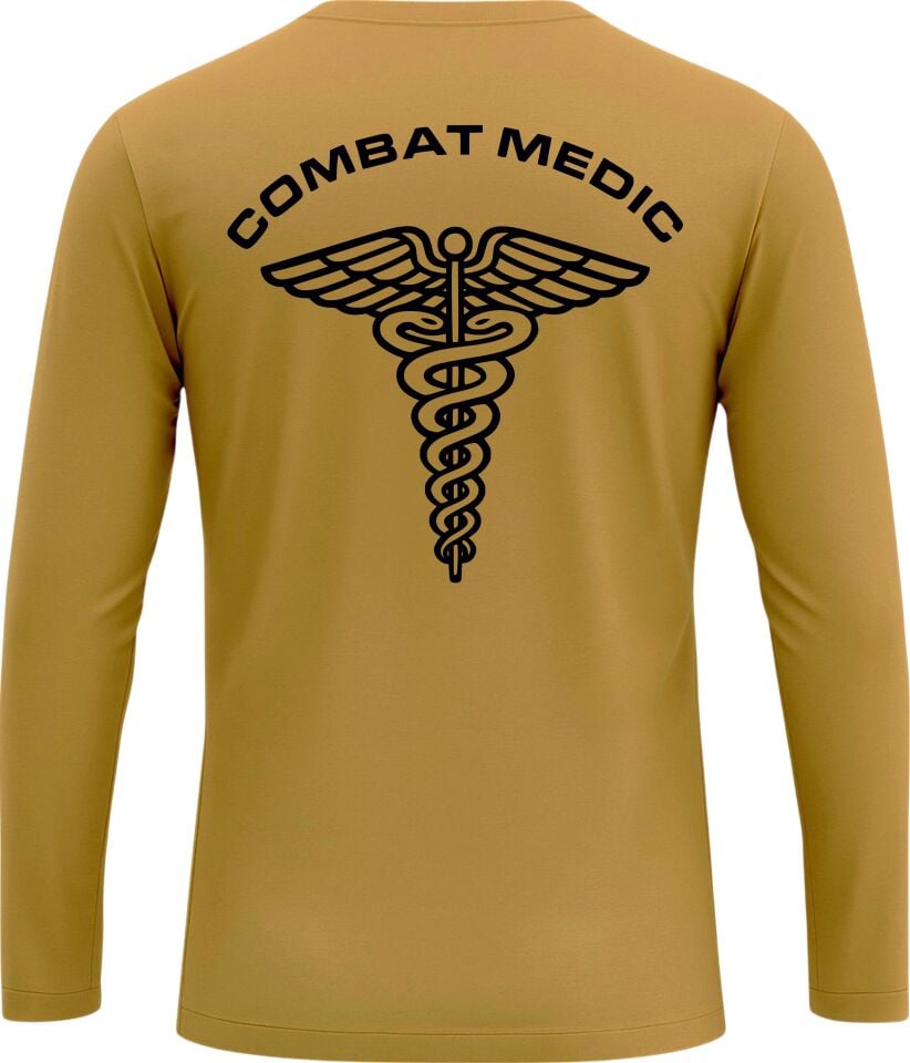 COMBAT MEDIC Uzun Kollu Taktik Tişört – Kum Rengi 2