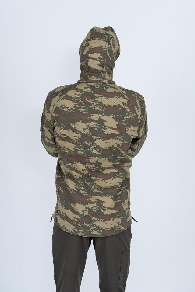 Combat Tactical Outdoor Kamuflaj Mont Su Rüzgar Geçirmez Erkek Softtjell Mont - 305